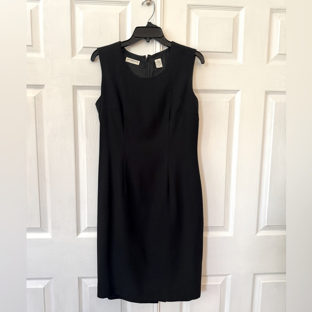 Liz Claiborne vintage sleeveless lined black cocktail dress - ladies size 10